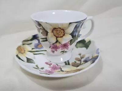 Buy Royal Stafford, Bone China Small Coffee Tea Cup And Saucer, Spring Flowers • 9.99£