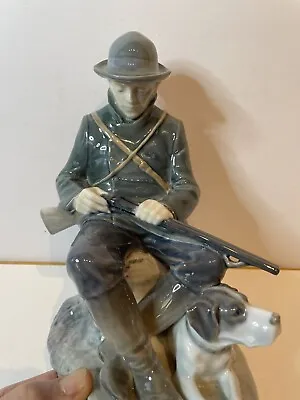 Buy Royal Copenhagen Figurine Hunter Huntsman Man With Dog & Gun 1087 MINT • 155£