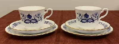 Buy 2 Royal Stafford Blue Floral Trios, Cups, Saucers & Plates  • 4£