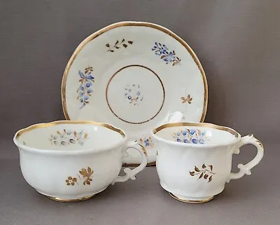 Buy New Hall Blue Flowers Pattern 3640 Trio C1827-35 Pat Preller Collection • 25£