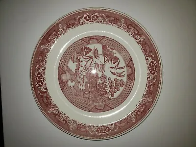 Buy Willow Ware Pink Royal China Plate. 12   Large Round Serving Platter. Underglaze • 16.14£