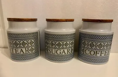 Buy Hornsea Pottery Tapestry Design Tea Coffee Sugar Canisters Excellent Condition • 35£