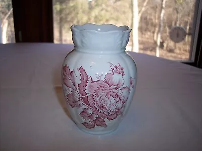 Buy Colonial Pottery Stoke England Lynton Mulberry Floral Vase • 21.66£