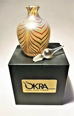 Buy Signed And Boxed  Okra Glass Scent Bottle • 95£