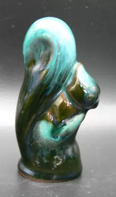 Buy Blue Mountain Pottery Small Squirrel 8cm Blue/Green Black Drip Glaze • 11£