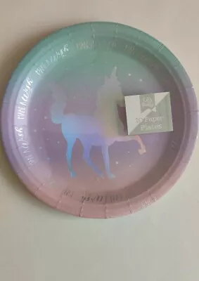 Buy Unicorn Party Paper Plates Tableware 10pk • 3.99£