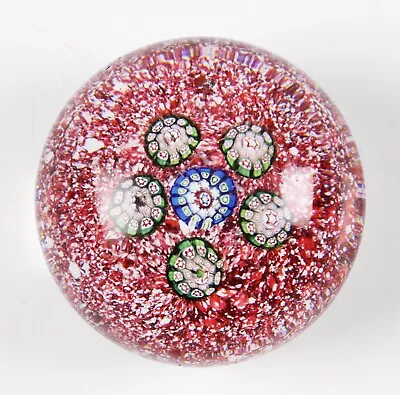 Buy Antique French St Louis Spaced Millefiori Jasper Ground Glass Paperweight • 224.99£
