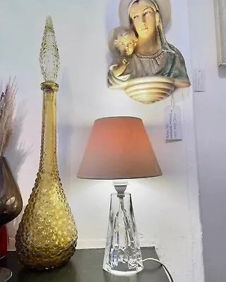 Buy RETRO, VINTAGE, 1960s, MID CENTURY ,“DAUM”  CRYSTAL LAMP, Signed  DAUM FRANCE  • 189£