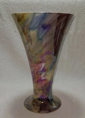 Buy Lovely Vintage Oldcourt Ware, England, Handpainted Lustre Flower Vase 25cm Tall. • 14.63£
