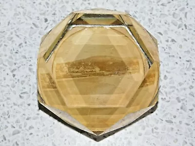 Buy Antique Faceted Glass Paperweight Sepia  Arnside From The North End, Carnforth  • 15£