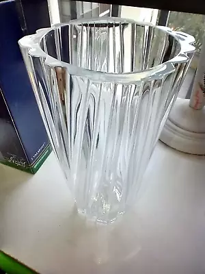 Buy Stunning And Impressive Valmont 9 3/4” Lead Crystal Vase Made In France NIB • 13.45£