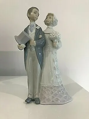 Buy Lladro Wedding Couple Bride Groom Julio Fernandez Glazed Porcelain Figurine 4808 • 119.88£