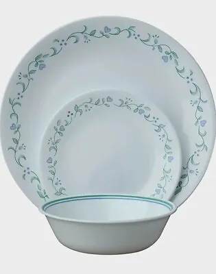 Buy CORELLE COUNTRY COTTAGE 12 Piece Dinnerware Set White/Blue 1141877 SETTING FOR 4 • 33.56£