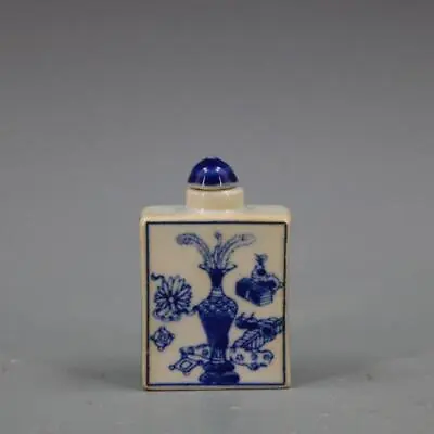 Buy Antique Porcelain Blue And White Antique Pattern Snuff Bottle • 18.60£