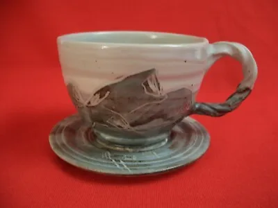 Buy Jenny Mackenzie Ross Northshore Pottery Scotland~ Landscape ~cup & Saucer (b) • 14£