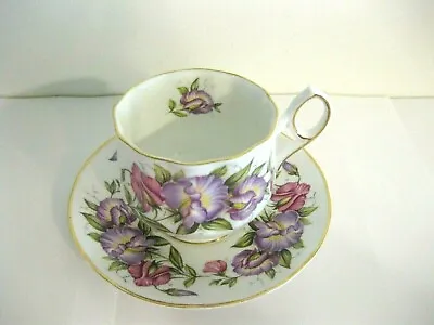 Buy Vintage Queen’s Fine Bone China Rosina China Co Ltd Teacup And Saucer, Floral • 9.47£