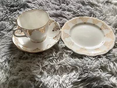 Buy Royal Albert Fine China Tea Cup, Saucer And Side Plates - 2 Sets - Gold Details • 50£