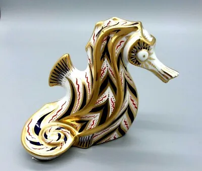 Buy Royal Crown Derby English Bone China Seahorse Paperweight Figurine Collectible • 99£