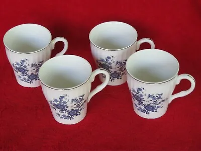Buy C-31 4 Enoch Wedgewood English Royal Blue Ironstone Coffee Cups • 14.47£