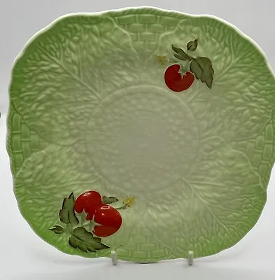 Buy Vintage Crown Devon Cabbage Lettuce Leaf Plate Green With Tomato Design 7.5  • 6.50£