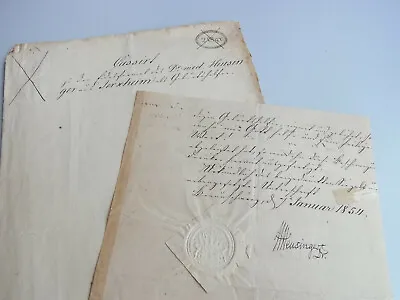 Buy Certificate BRAUNSCHWEIG 1854: Eid Dr. O.F. Heusinger (JERXHEIM) As A Birth Attendant • 25.89£