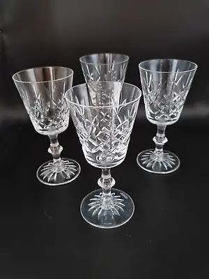 Buy Edinburgh Crystal Lomond Pattern, Stunning Vintage Set Of 4 Wine Glasses. • 69.99£