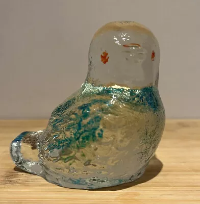 Buy Vintage Czech Bohemian Pressed Art Glass Bird Figurine • 8.50£