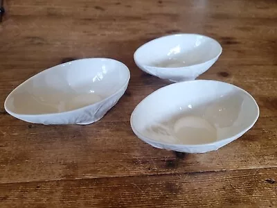 Buy Set Of 3 Coalport Countryware White Bone China Avocado Dishes Bowls • 10£