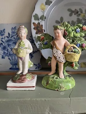 Buy Two Staffordshire Pearlware Figures If Putto, Circa 1820 • 20£