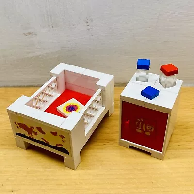Buy Vintage Lego Homemaker - 271 Baby's Cot & Cabinet - 1973 - Complete • 5.95£