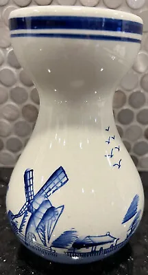 Buy Vintage Delft Pottery Vase Maastricht Blue Holland Windmill Ceramic 5.5  Tall • 21.81£