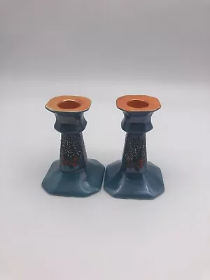 Buy Pair Of Art Deco Carlton Ware Ceramic Candlesticks • 10£