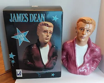 Buy 1996 Clay Art James Dean Ceramic Cookie Jar In Original Box • 75.59£