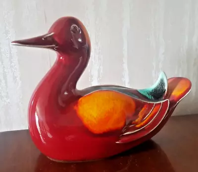 Buy Poole Pottery Delphis Large Duck. • 28£