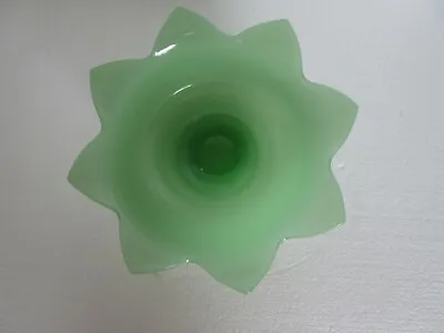 Buy Fenton Jade Green Jadeite Scalloped Pointed Flared Bowl Jadite 8.75  WIDE Retro • 56.89£