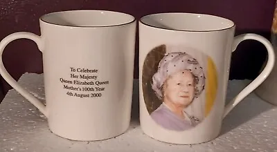 Buy 2 X St George’s Fine Bone China Mug Queen Mother's 100th Birthday 2000 REDUCED  • 4.99£