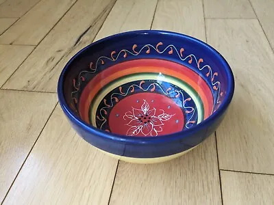 Buy Del Rio Salado Spain Vibrant Ceramic Textured Serving Bowl.Handmade HandPaint 5  • 42.59£