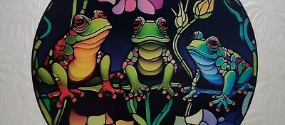 Buy Stained Glass Effect Sun Catcher Window Hanging Colourful 3 Tree Frogs NEW   • 2.50£