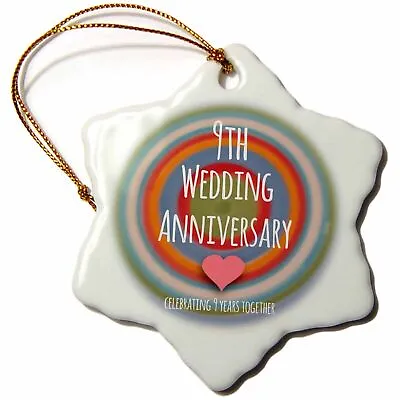 Buy 3dRose 9th Wedding Anniversary Gift - Pottery Celebrating 9 Years Together Ninth • 14.14£