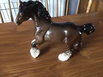 Buy Beswick Horse, Cantering Shire, 975 8.5  Tall • 19.50£