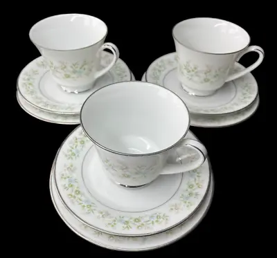 Buy 3 Noritake China Japan 2031 Savannah LARGE Tea Coffee Cup Saucer Side Plate TRIO • 12.95£