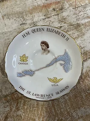 Buy Tuscan Fire China H.M. Queen Elizabeth 2 The Lawrence Seaway Collector Plate 5.5 • 8.58£
