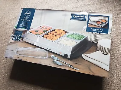 Buy New In Box Prochef Buffet Server Hot Plate Food Warmer Dinner Party Buffet • 45£
