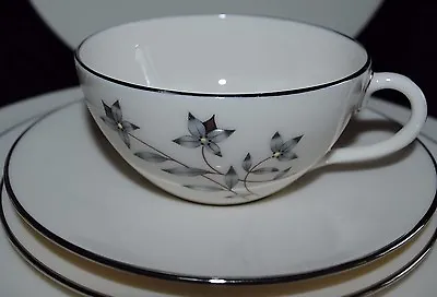 Buy Lenox Princess X-516 Trim Platinum Floral Dinnerware Tea Cup Saucer Set Usa • 9.60£
