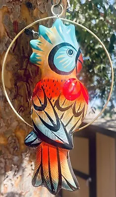Buy Mexican Cockatoo Parrot Hanging Bird W/Ring Perch Ceramic 10  Talavera Style • 23.62£