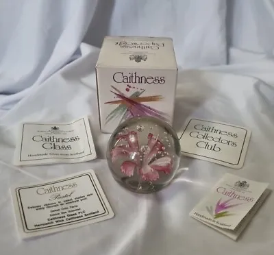 Buy Vintage Caithness Colin Terris Floral Paperweight Found In Box With Papers • 40£