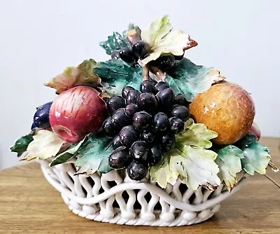 Buy Capodimonte Porcelain Fruit Bowl Centerpiece • 49.73£