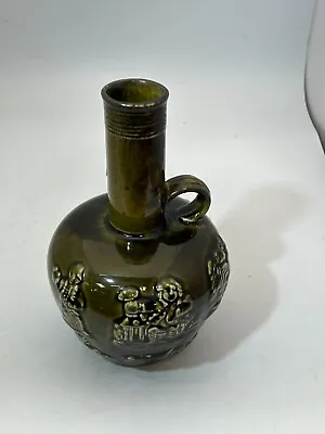 Buy Arthur Wood Green Glazed Decorative Handled Round Bottom Thin Neck Jug Vase  #LH • 2.99£