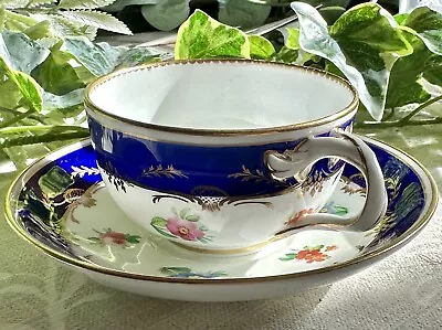 Buy Antique Minton Decorated Teacup & Saucer Roses; Entwined Twist-leaf Handle • 85£