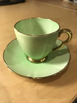 Buy Vintage Rare Carlton Ware Apple Green Demitasse Cup Saucer Set • 18£